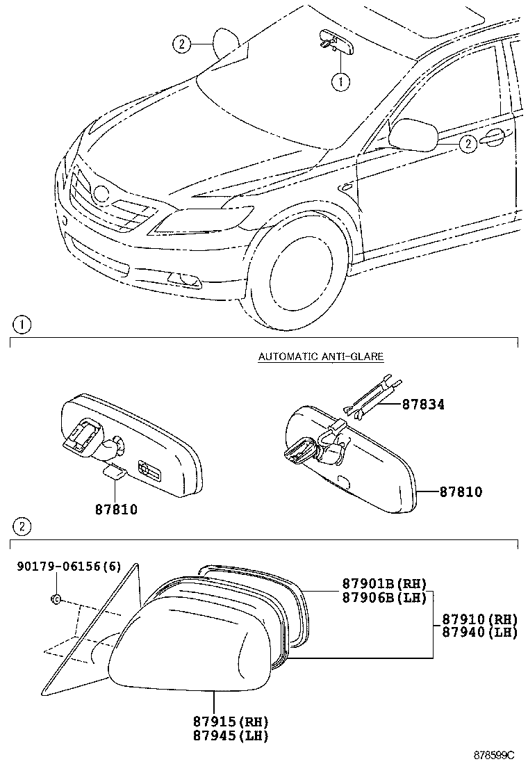  CAMRY AURION HV ARL |  MIRROR