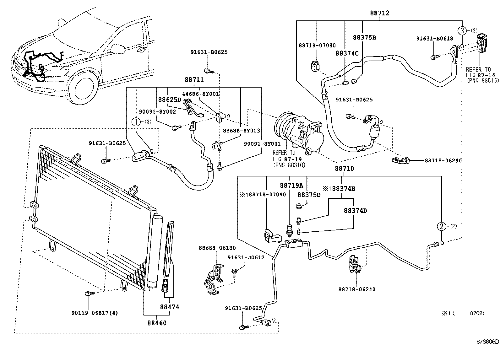  CAMRY AURION HV ARL |  HEATING AIR CONDITIONING COOLER PIPING