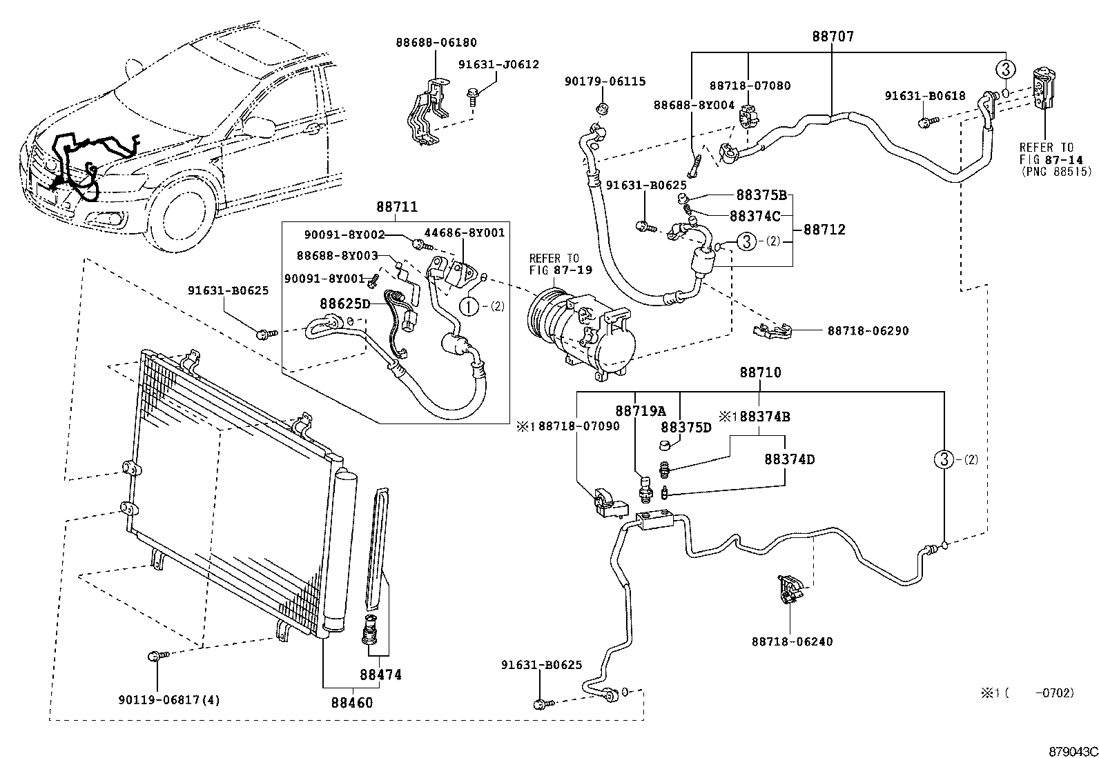  CAMRY AURION HV ARL |  HEATING AIR CONDITIONING COOLER PIPING