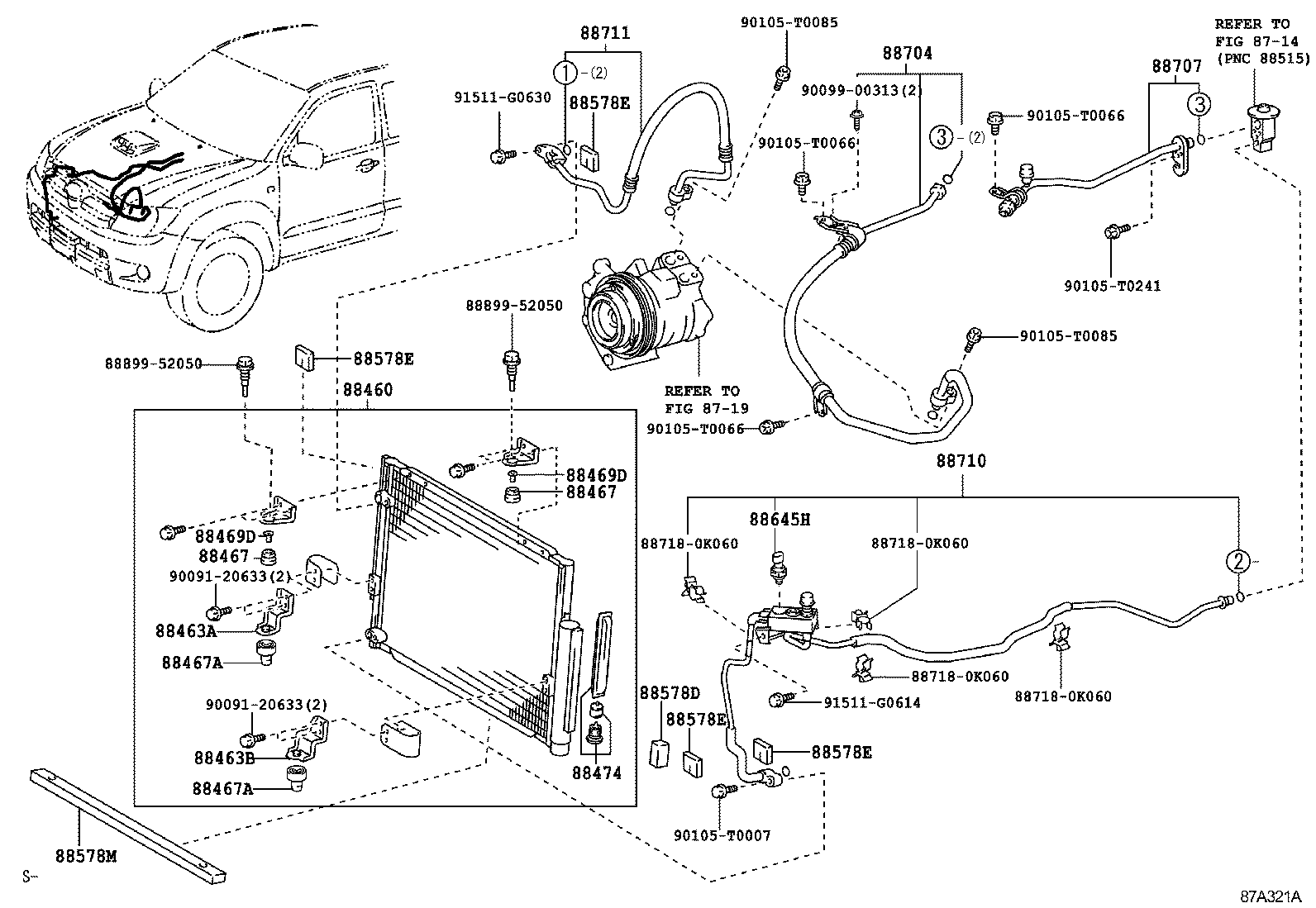  HILUX |  HEATING AIR CONDITIONING COOLER PIPING