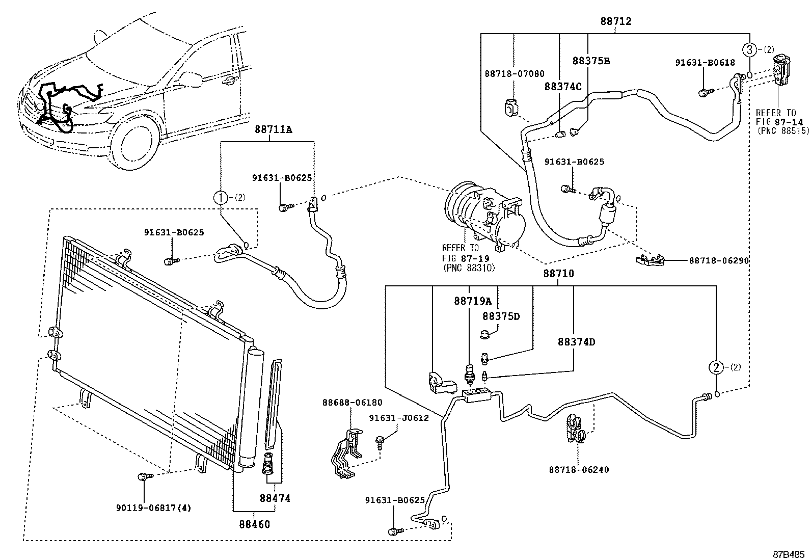  CAMRY AURION HV ARL |  HEATING AIR CONDITIONING COOLER PIPING