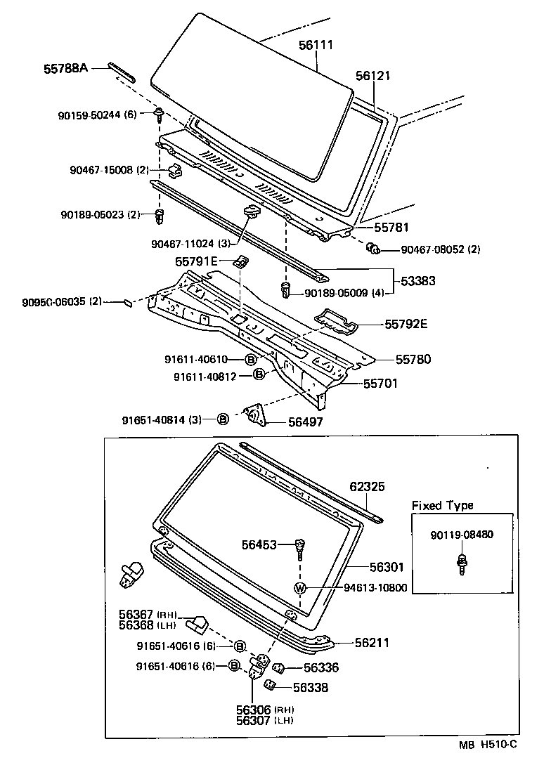  LAND CRUISER 70 |  COWL PANEL WINDSHIELD GLASS