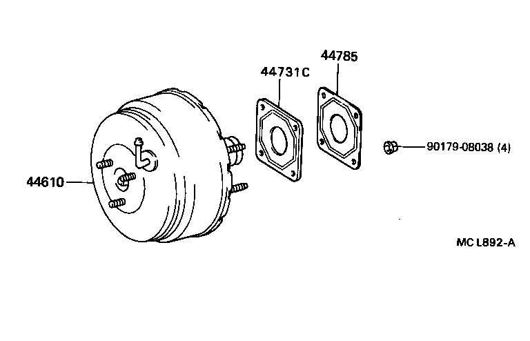  COROLLA |  BRAKE BOOSTER VACUUM TUBE