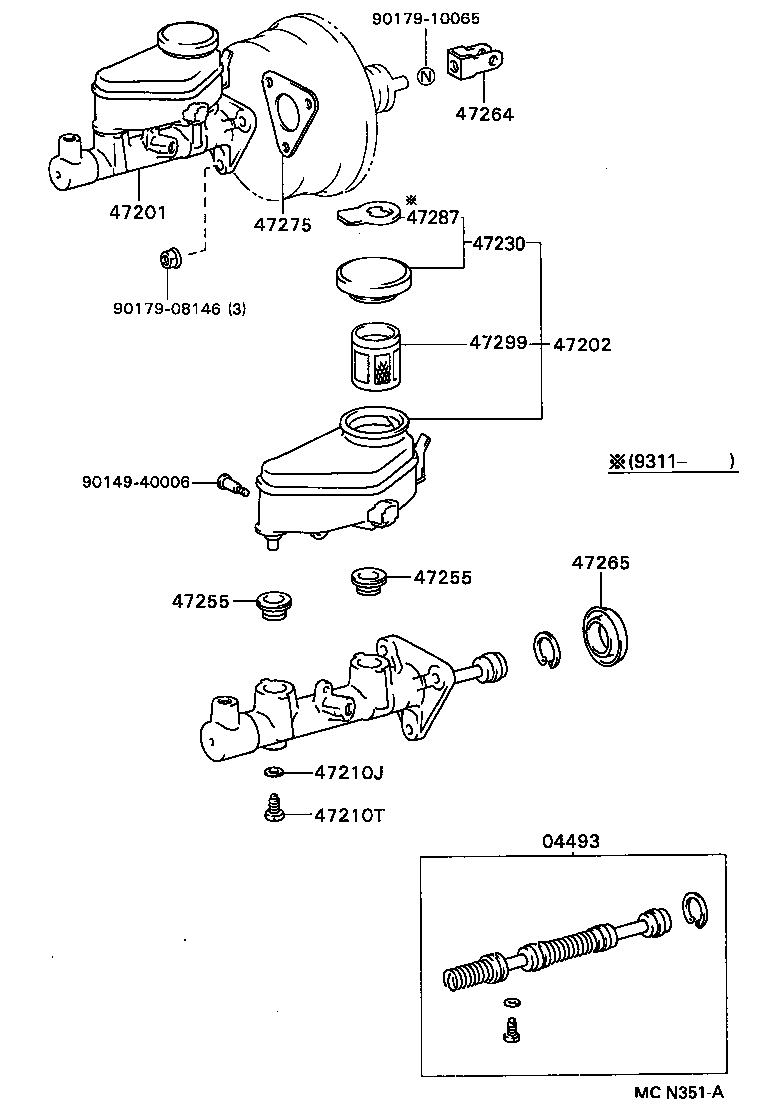  COROLLA |  BRAKE MASTER CYLINDER