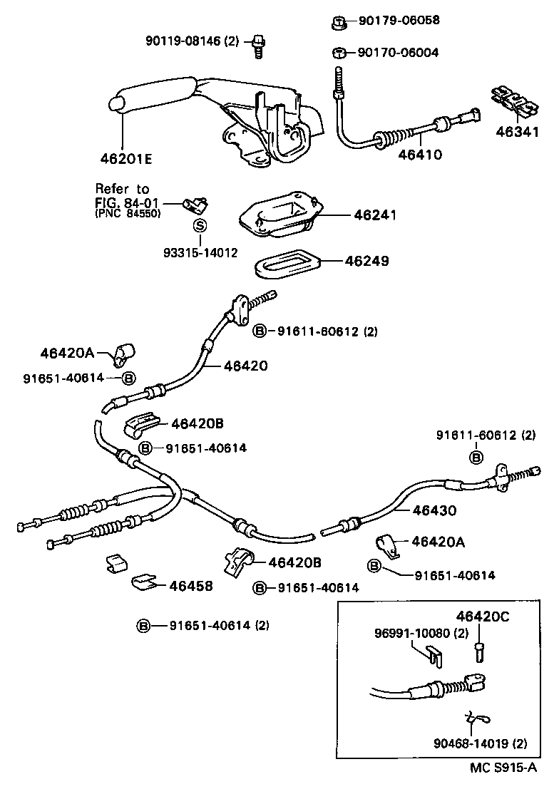  COROLLA |  PARKING BRAKE CABLE