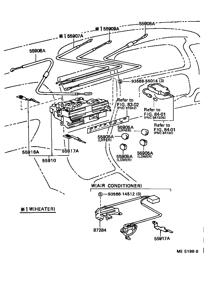  COROLLA |  HEATING AIR CONDITIONING CONTROL AIR DUCT