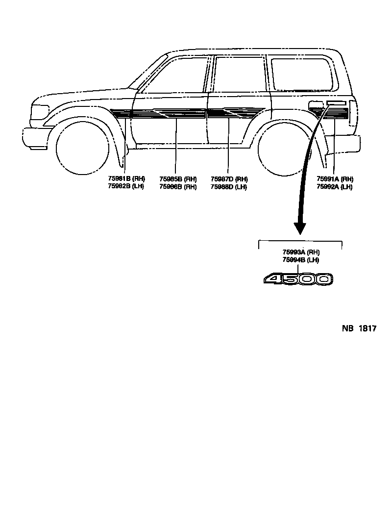  LAND CRUISER 80 |  BODY STRIPE