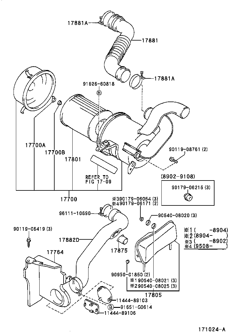  HILUX 2WD |  AIR CLEANER