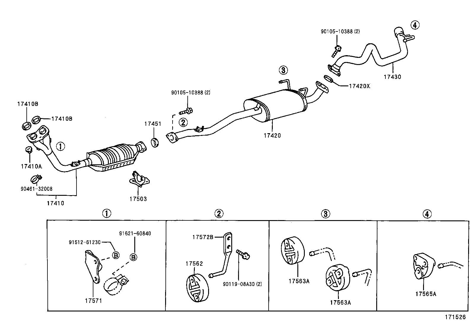 TOYOTA 4RUNNERRZN185L-GKMSK - TOOL-ENGINE-FUEL - EXHAUST PIPE | Japan
