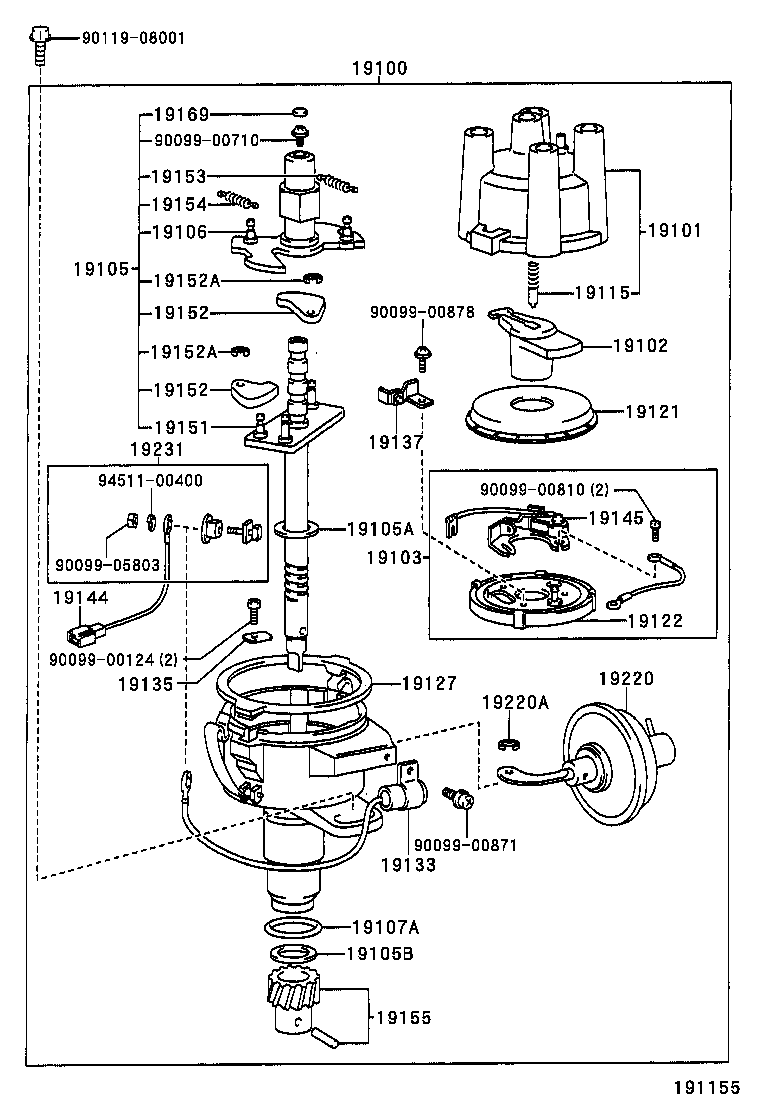  HILUX 4RUNNER 4WD |  DISTRIBUTOR