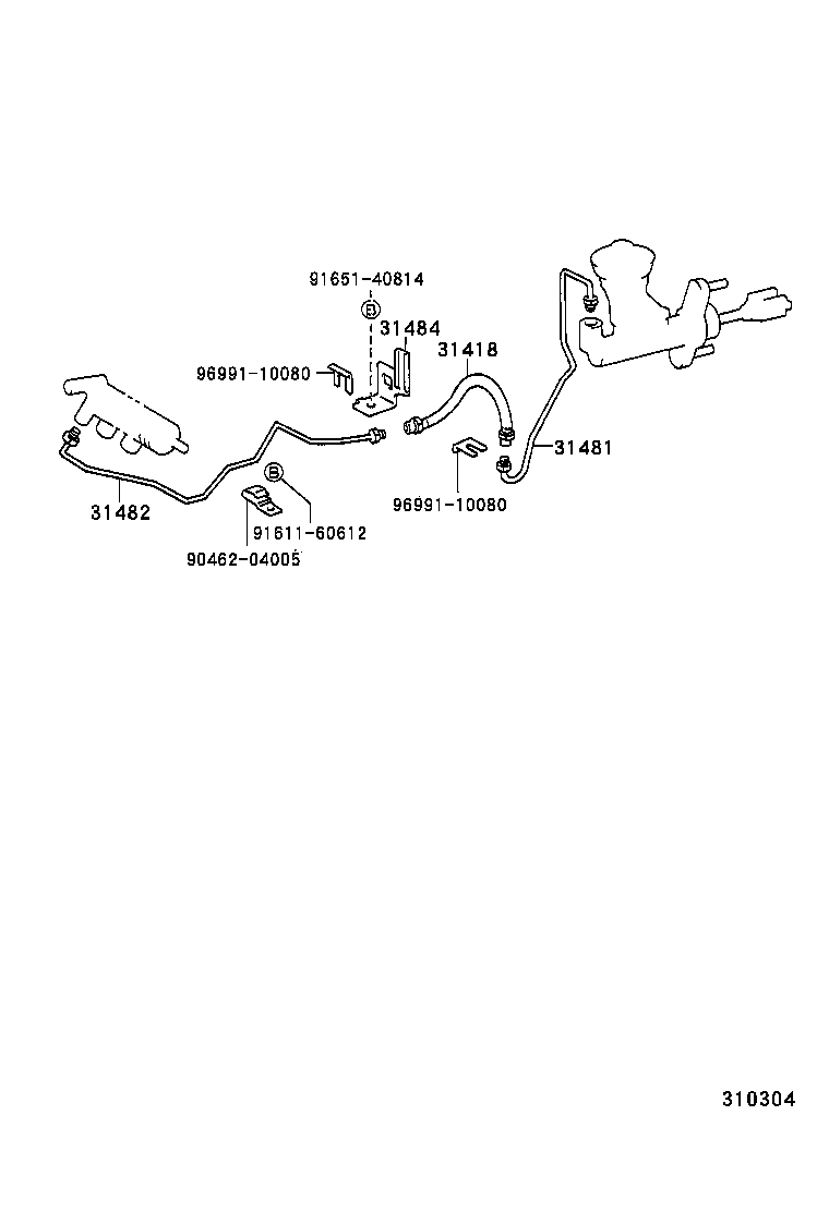  STARLET |  CLUTCH PEDAL FLEXIBLE HOSE