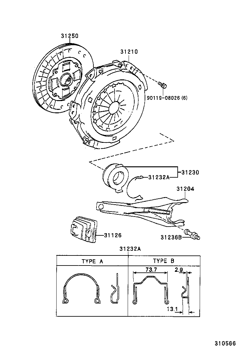  CAMRY JPP SED |  CLUTCH RELEASE FORK