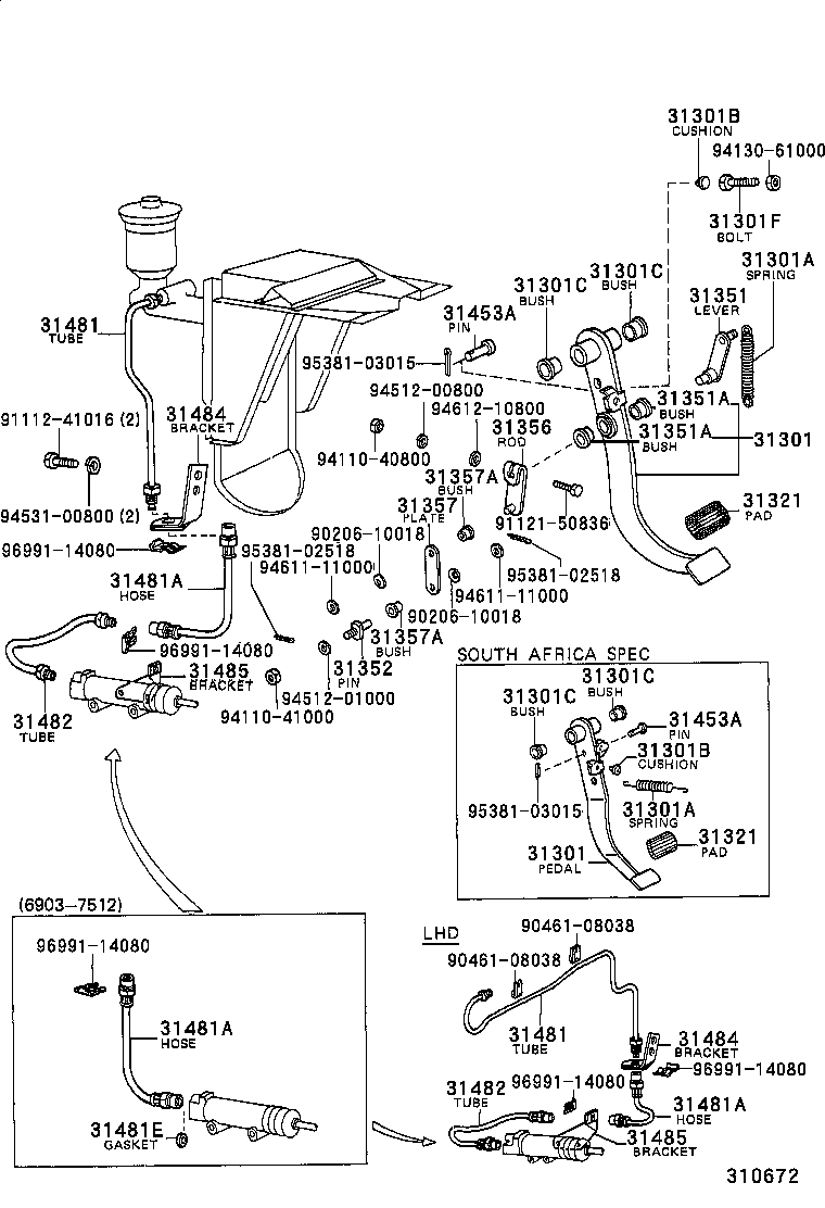  HEAVY DUTY TRUCK |  CLUTCH PEDAL FLEXIBLE HOSE