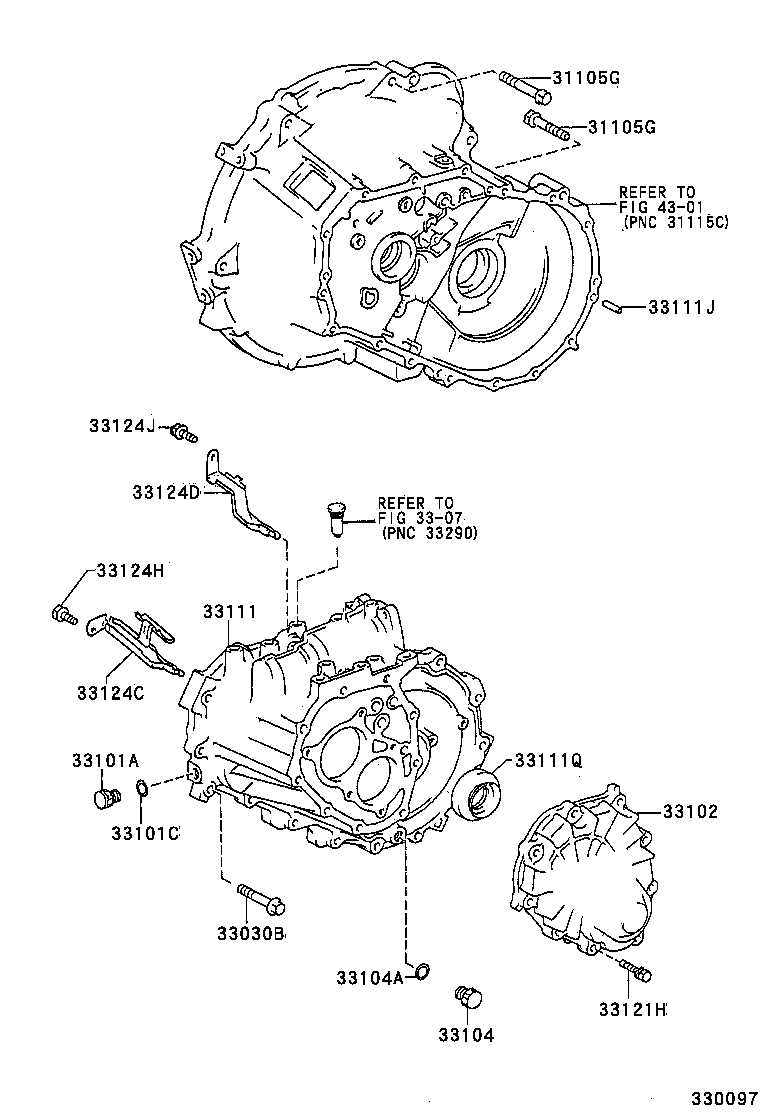  TERCEL |  CLUTCH HOUSING TRANSMISSION CASE MTM
