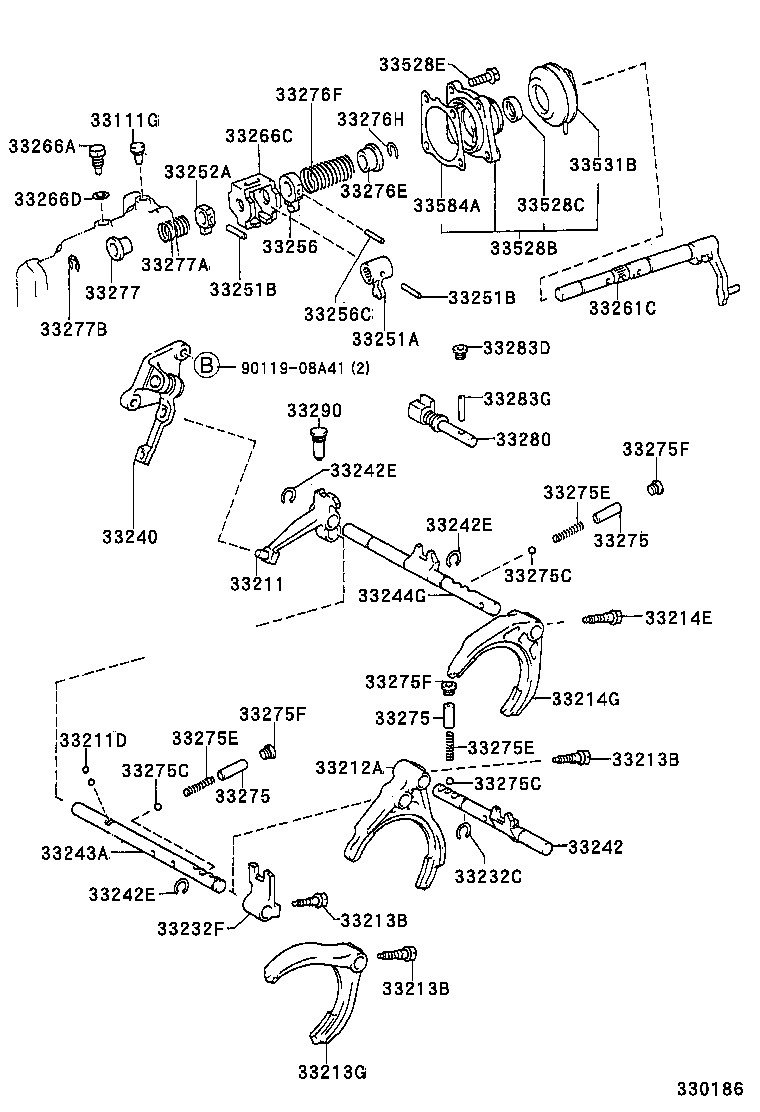  SOLUNA |  GEAR SHIFT FORK LEVER SHAFT MTM