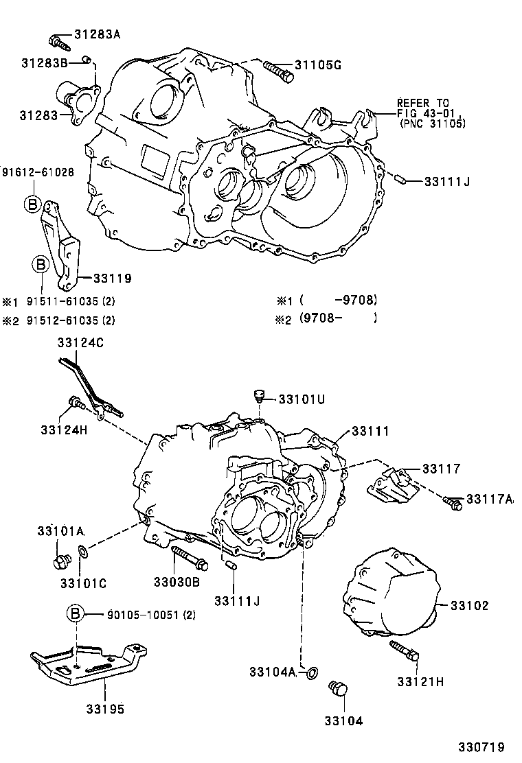  CAMRY JPP SED |  CLUTCH HOUSING TRANSMISSION CASE MTM