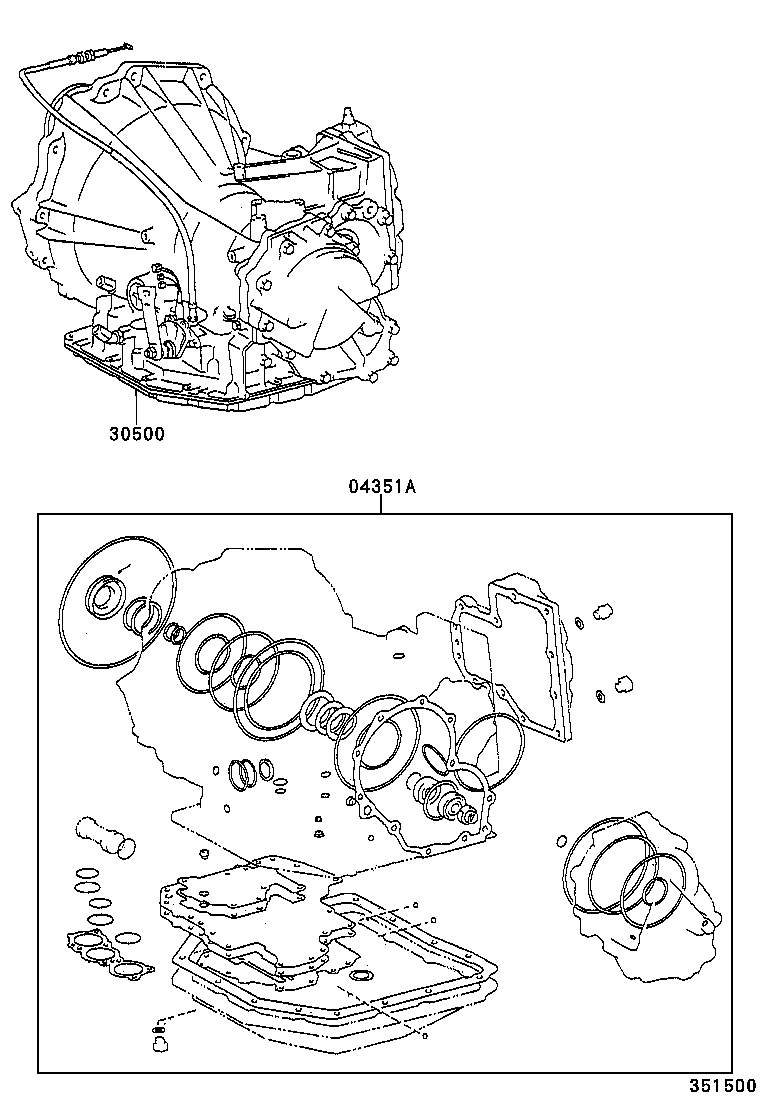  CAMRY JPP SED |  TRANSAXLE OR TRANSMISSION ASSY GASKET KIT ATM