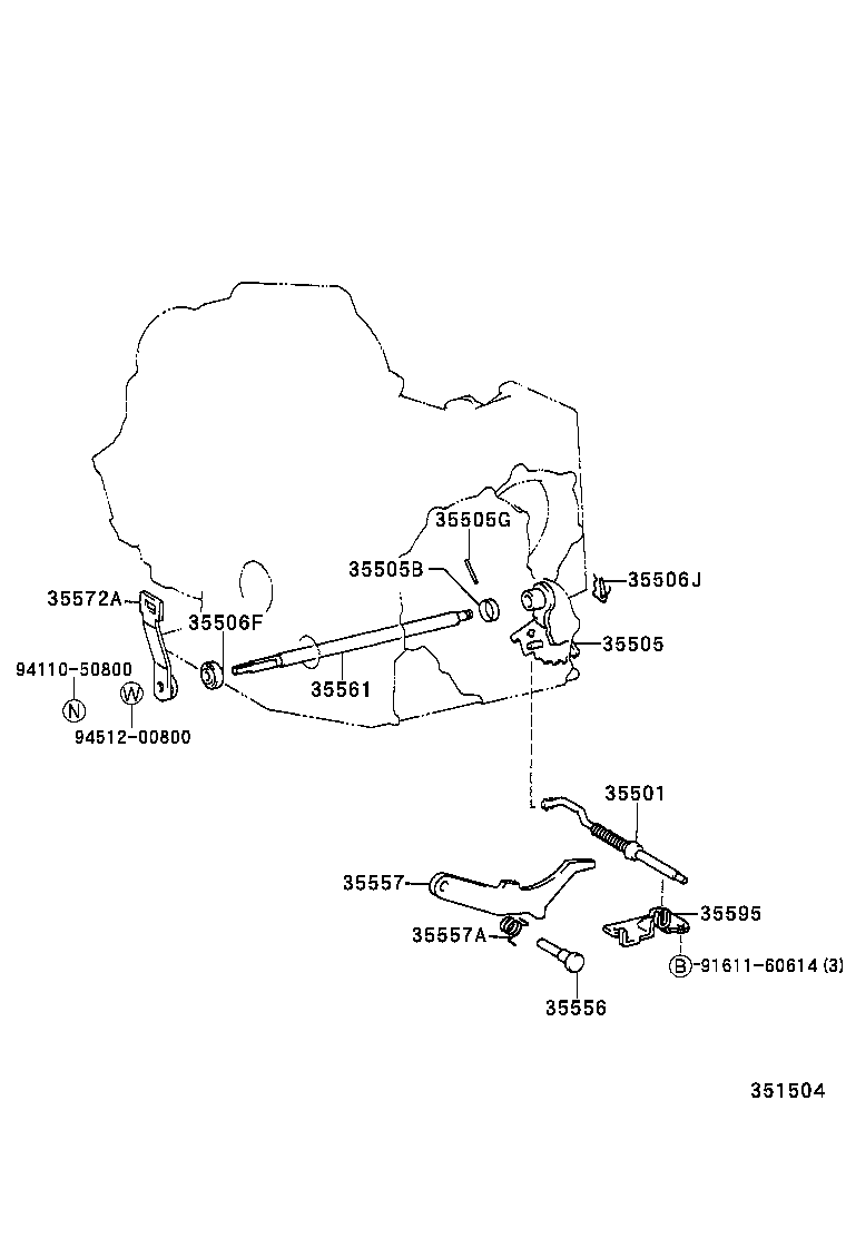  CAMRY JPP SED |  THROTTLE LINK VALVE LEVER ATM