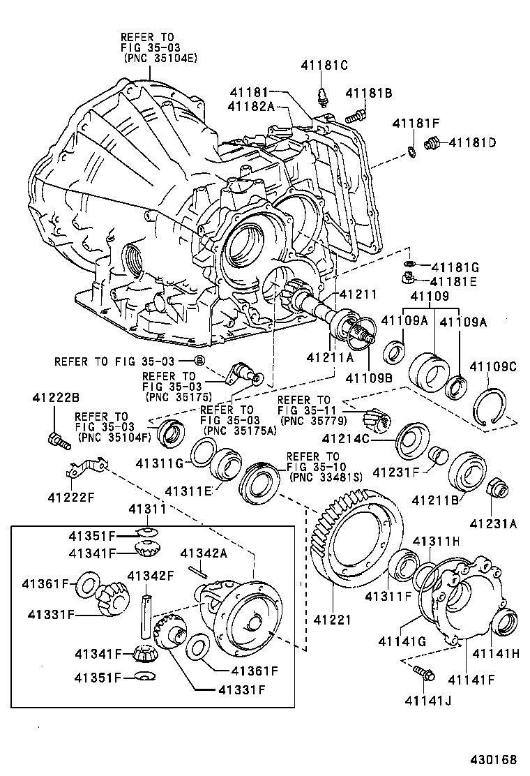  STARLET |  FRONT AXLE HOUSING DIFFERENTIAL