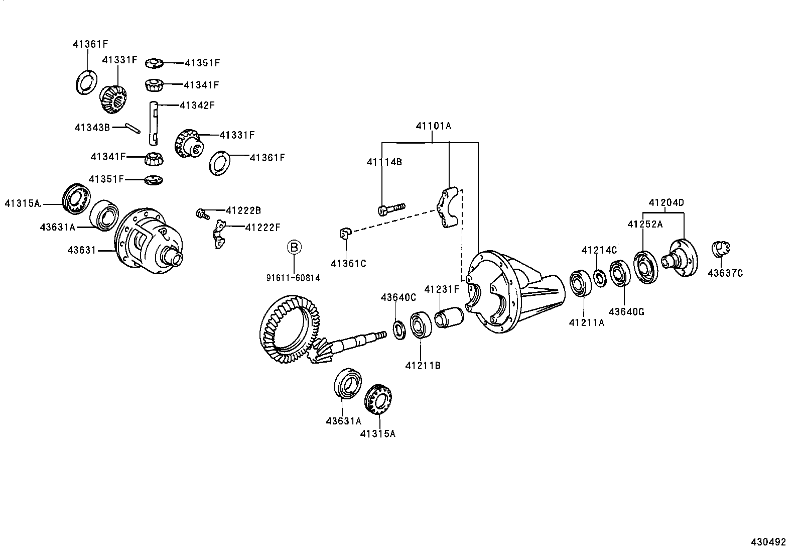  HILUX 2WD |  FRONT AXLE HOUSING DIFFERENTIAL