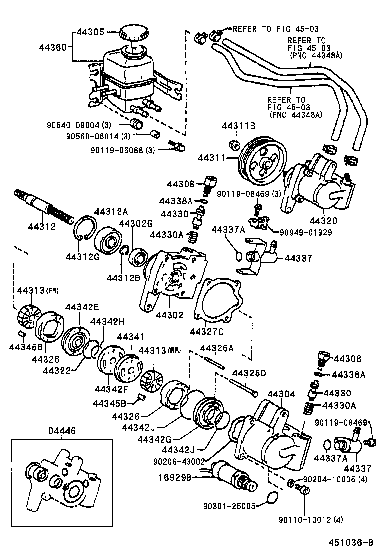  CAMRY JPP SED |  VANE PUMP RESERVOIR POWER STEERING