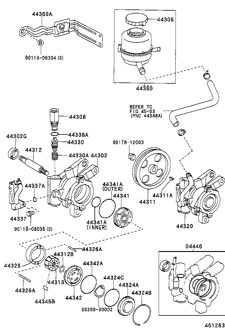  TERCEL |  VANE PUMP RESERVOIR POWER STEERING