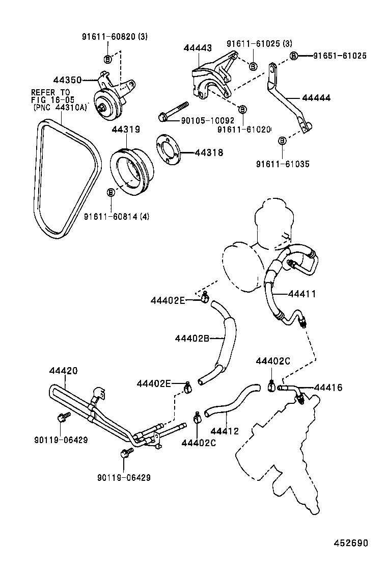  HILUX 2WD |  POWER STEERING TUBE