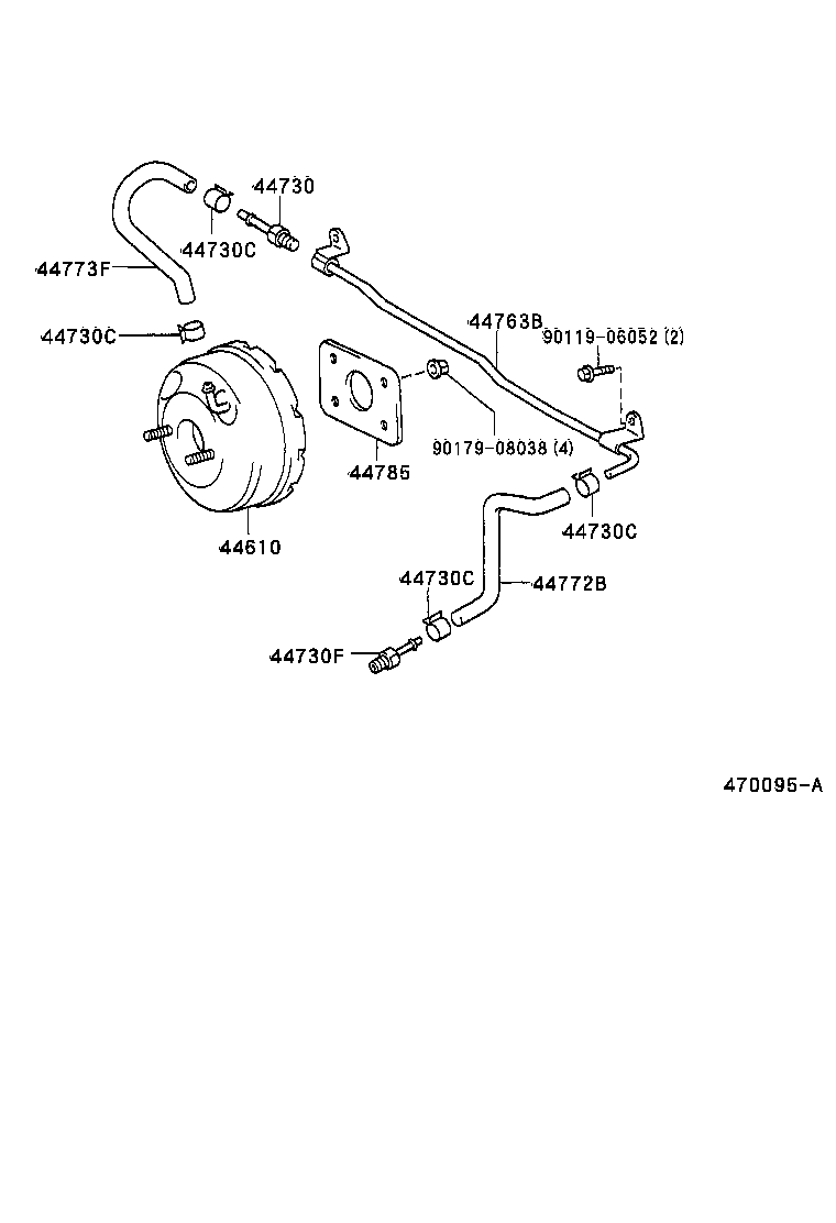  TERCEL |  BRAKE BOOSTER VACUUM TUBE
