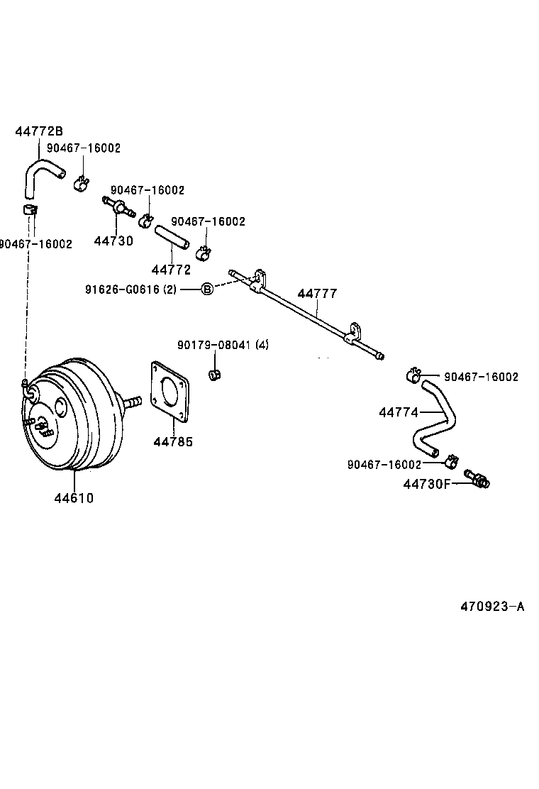  CROWN |  BRAKE BOOSTER VACUUM TUBE
