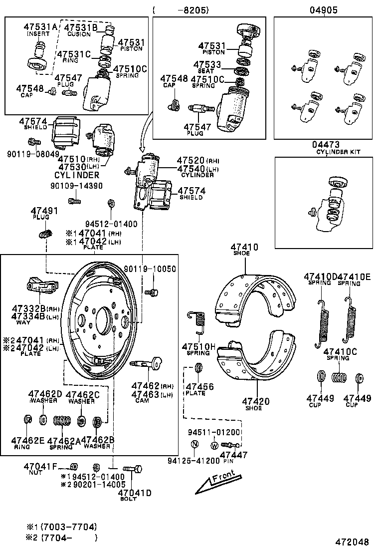  HEAVY DUTY TRUCK |  FRONT DRUM BRAKE WHEEL CYLINDER BACKING PLATE