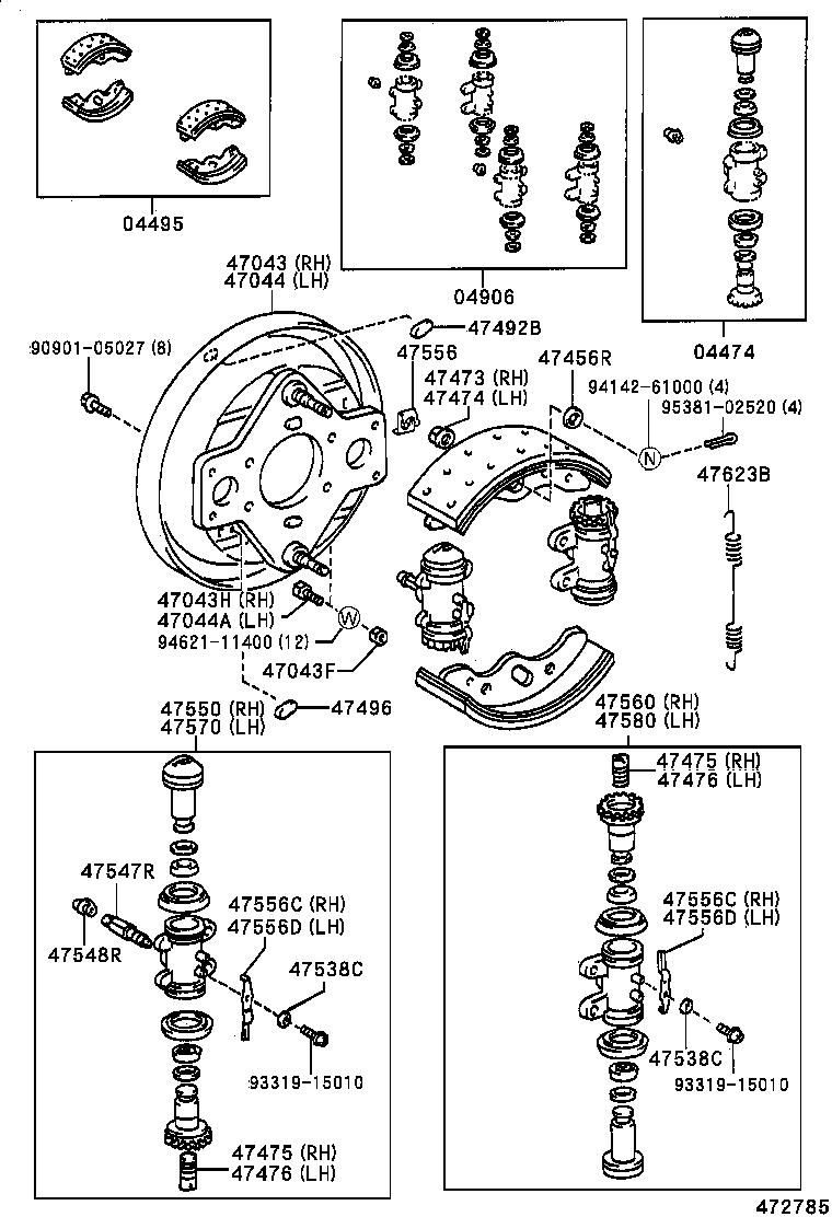  DYNA200 |  REAR DRUM BRAKE WHEEL CYLINDER BACKING PLATE