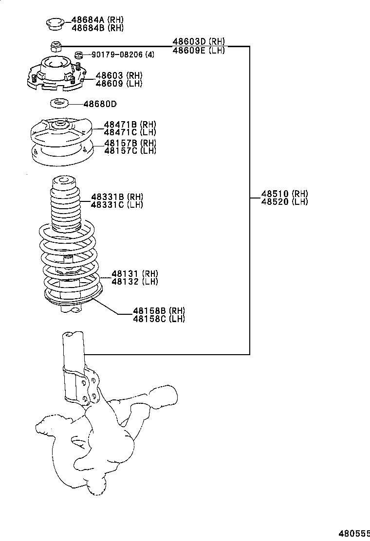  TERCEL |  FRONT SPRING SHOCK ABSORBER