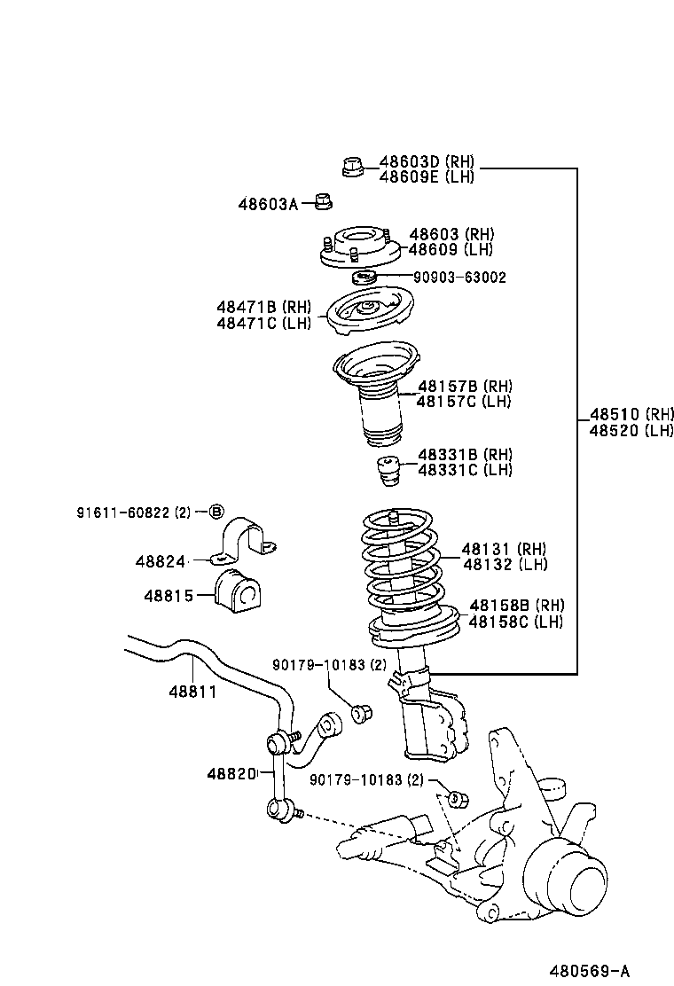  CAMRY JPP SED |  FRONT SPRING SHOCK ABSORBER