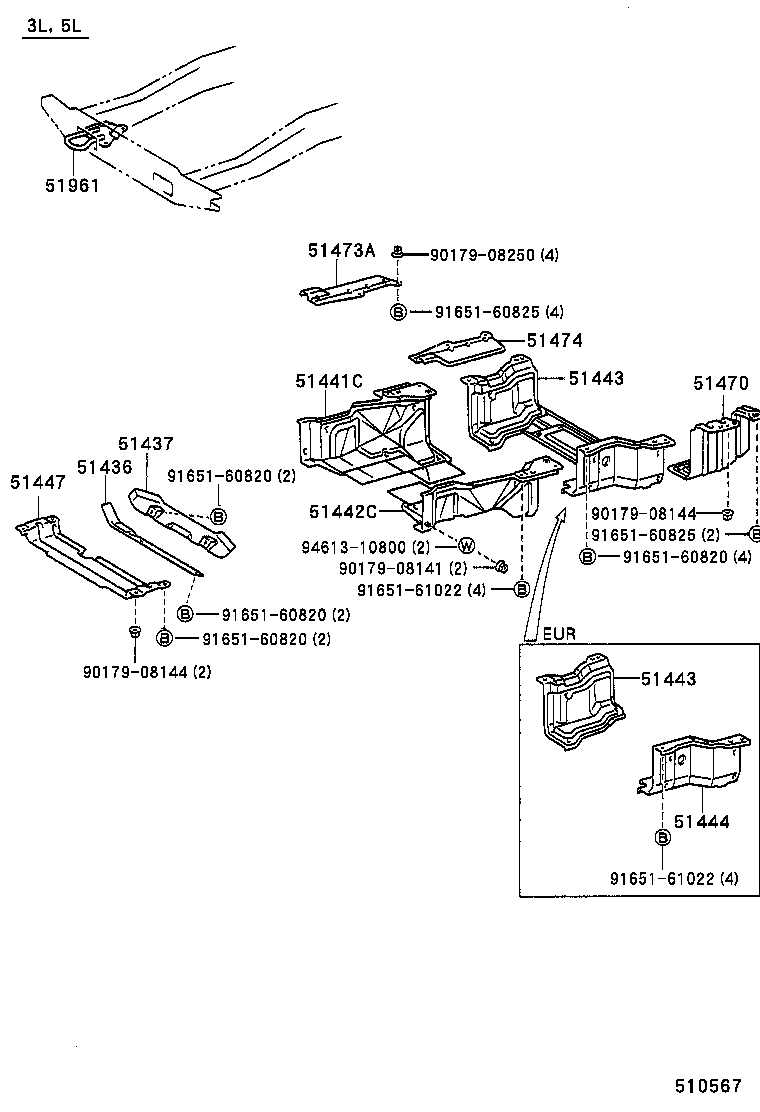  DYNA 150 |  SUSPENSION CROSSMEMBER UNDER COVER