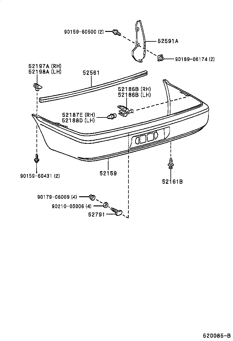  SOLUNA |  REAR BUMPER BUMPER STAY