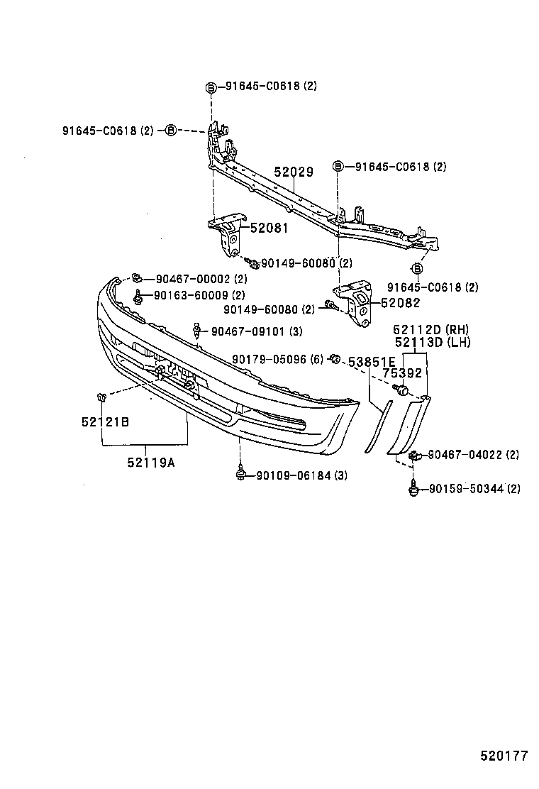  RAV4 |  FRONT BUMPER BUMPER STAY