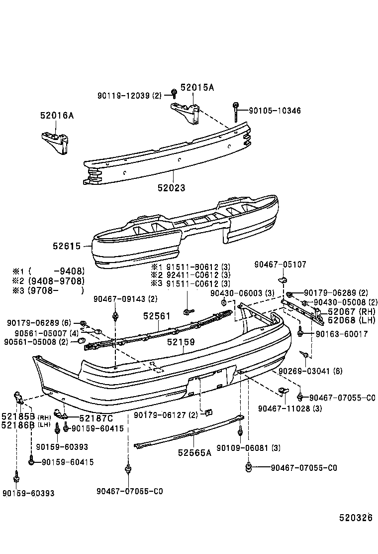  CAMRY JPP SED |  REAR BUMPER BUMPER STAY