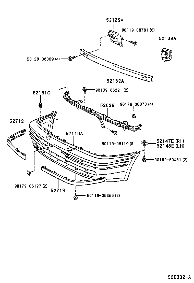  TERCEL |  FRONT BUMPER BUMPER STAY