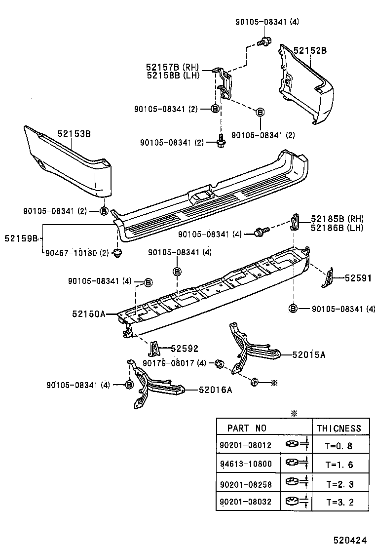  4RUNNER |  REAR BUMPER BUMPER STAY