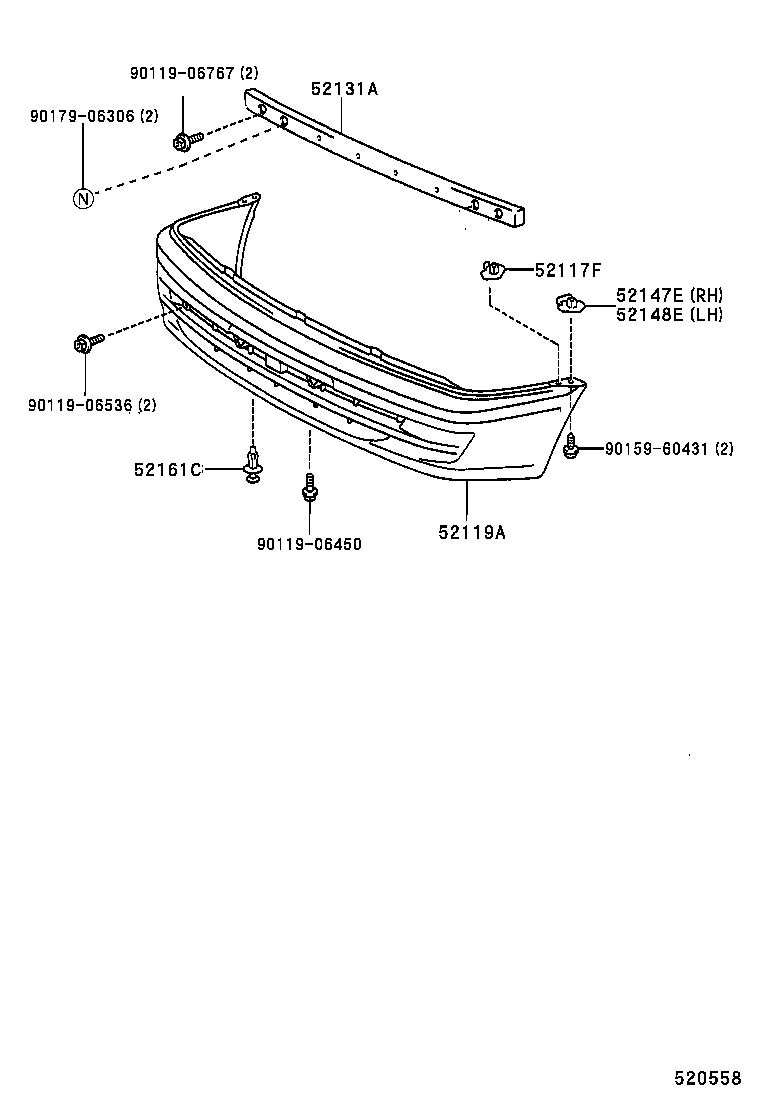  SOLUNA |  FRONT BUMPER BUMPER STAY