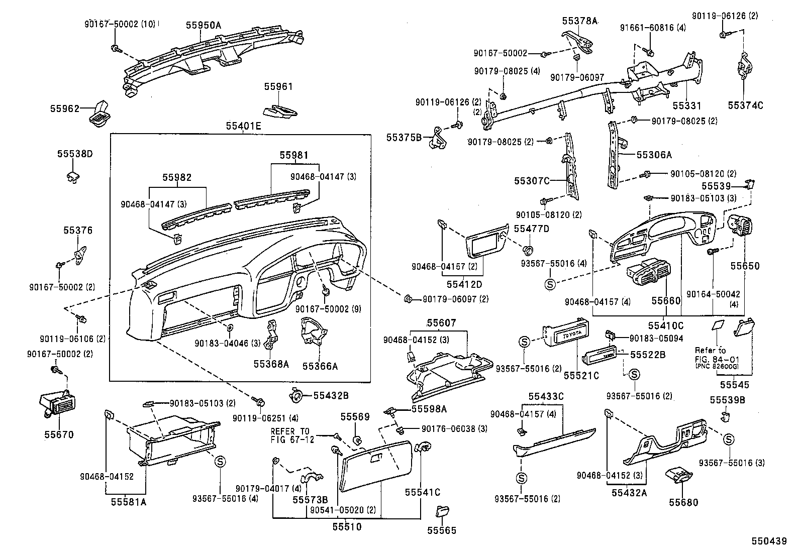  CAMRY JPP SED |  INSTRUMENT PANEL GLOVE COMPARTMENT