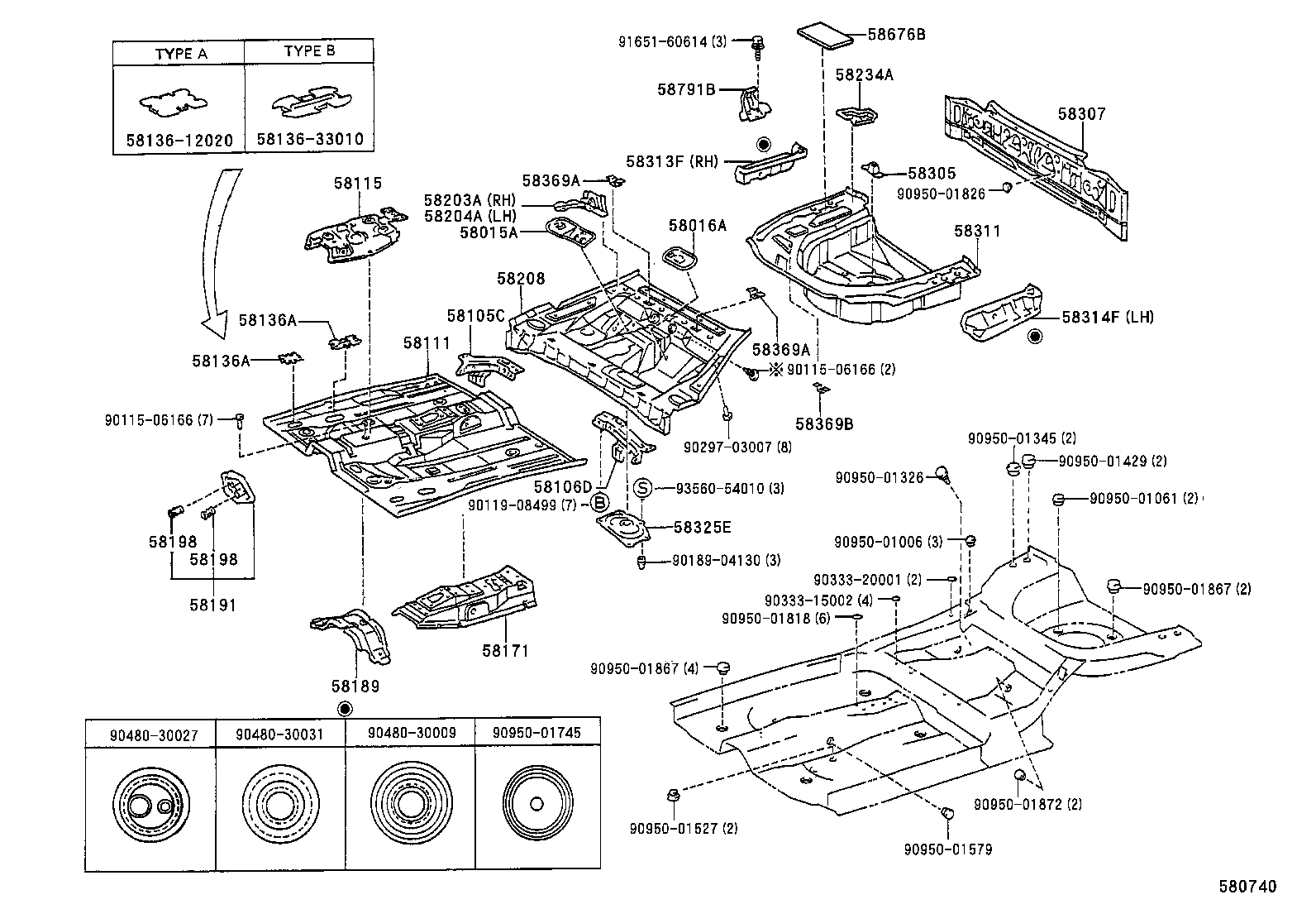  CAMRY JPP SED |  FLOOR PAN LOWER BACK PANEL
