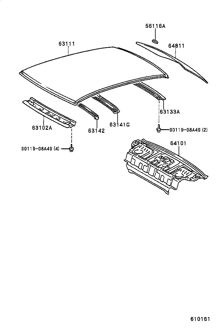  SOLUNA |  ROOF PANEL BACK WINDOW GLASS