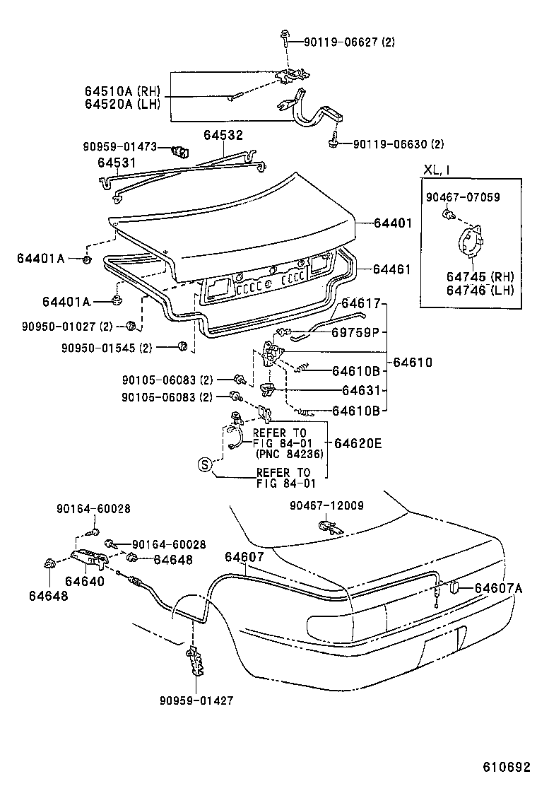  CAMRY JPP SED |  LUGGAGE COMPARTMENT DOOR LOCK