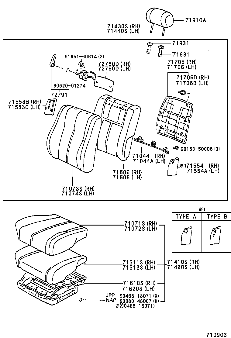  CAMRY JPP SED |  FRONT SEAT SEAT TRACK