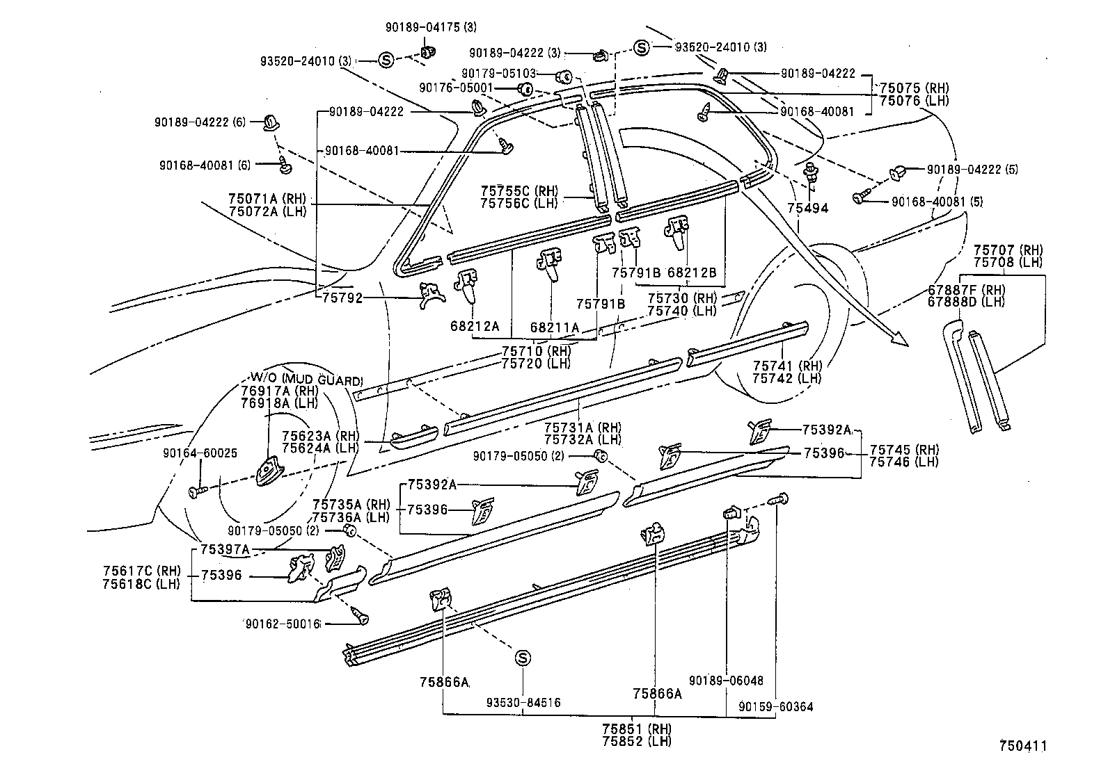  CAMRY JPP SED |  SIDE MOULDING