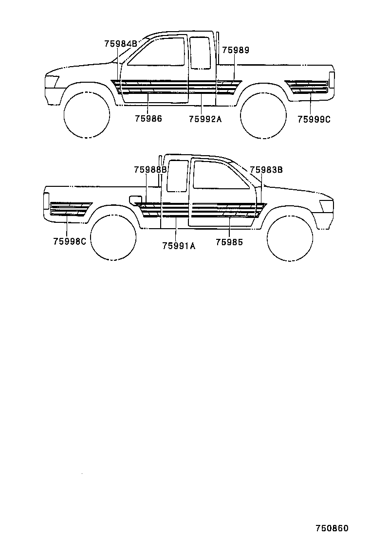  HILUX 4RUNNER 4WD |  BODY STRIPE