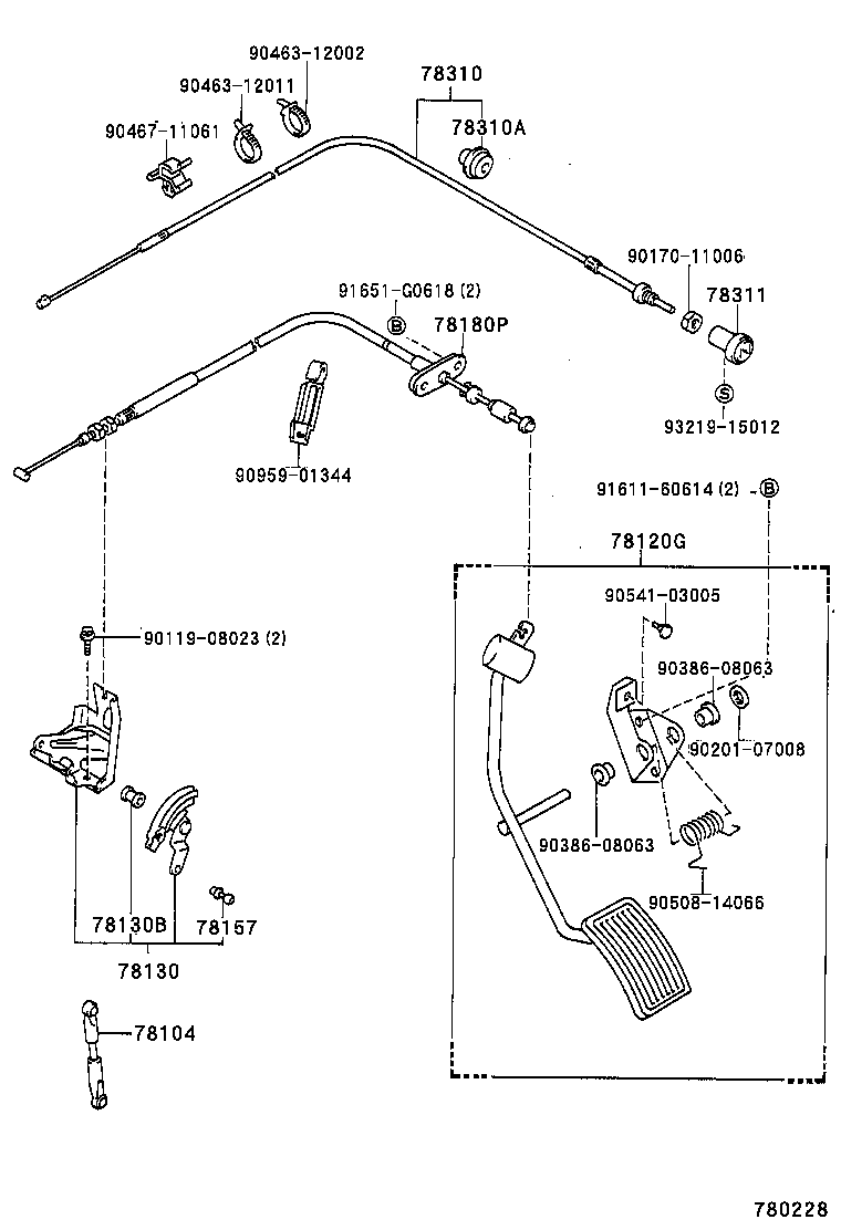  HILUX 2WD |  ACCELERATOR LINK