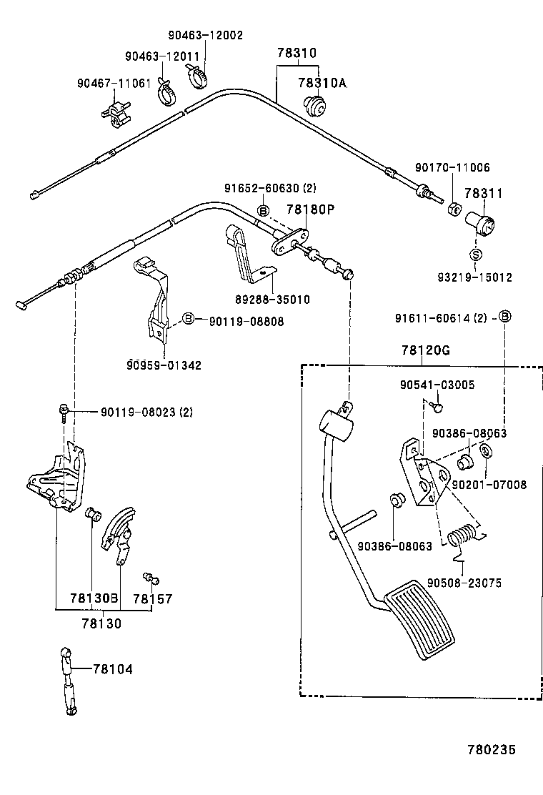  HILUX 2WD |  ACCELERATOR LINK