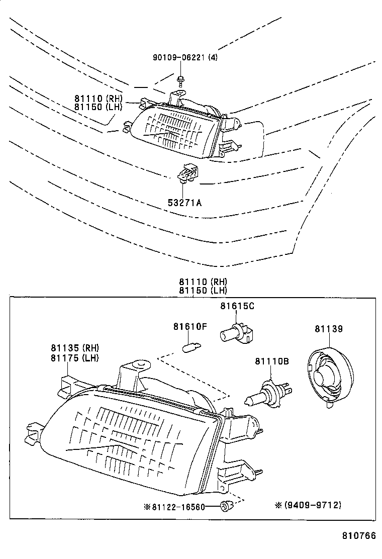  TERCEL |  HEADLAMP
